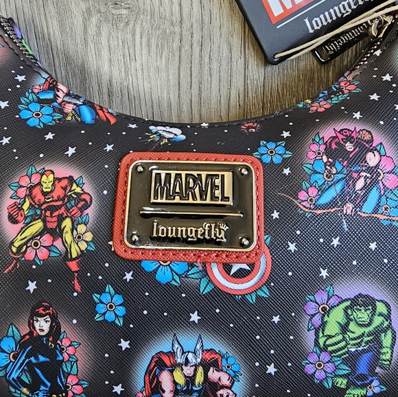 Loungefly Marvel Avengers Tattoo Shoulder Bag - Picture 2 of 4